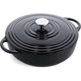 BK Bourgogne Enameled Cast Iron Induction 4.2QT Nonstick Braiser - Black